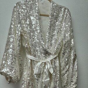 Mable Sequin Wrap Mini Dress - Size S